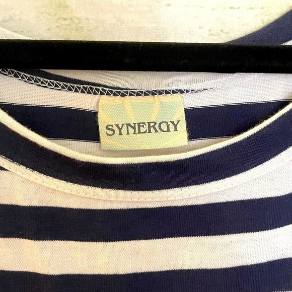 Synergy Organic Blue and White Nautical 100% Organic Cotton Dress - Picture 2 of 6